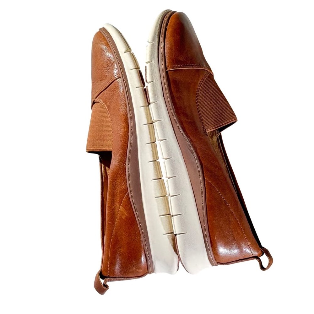Vionic Fresh Liden Womens Casual Slip-On Shoes Size 7 Brown Leather With White R - Picture 7 of 11